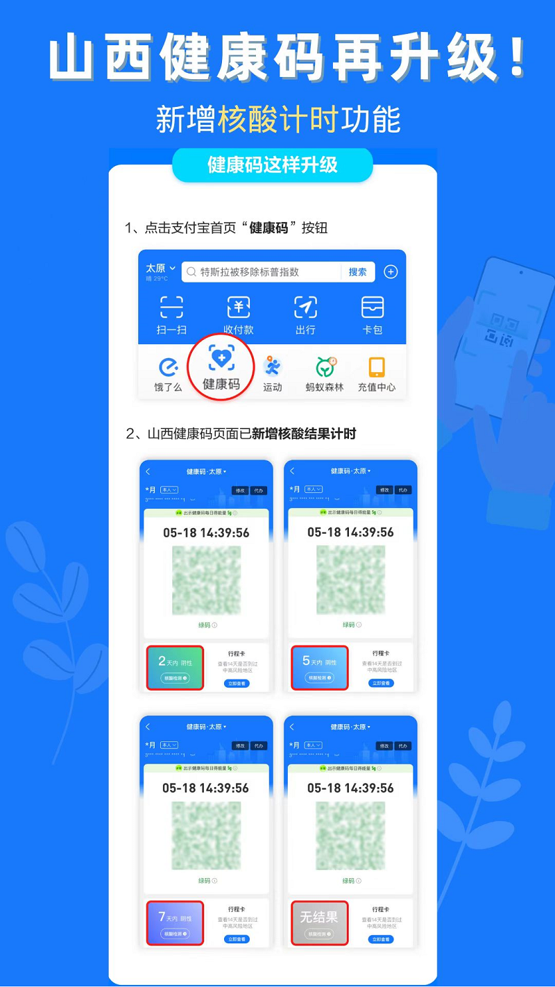 落實最新疫情防控政策方便群眾出行山西健康碼場所碼再次升級